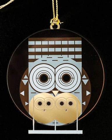 Charley Harper Brass Family Owlbum Ornament Adornment