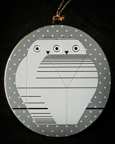 Charley Harper Brass TWOWLS Ornament Adornment