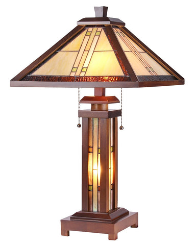 Arts & Crafts Earle Stained Glass Table Lamp