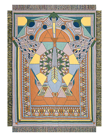 Frank Lloyd Wright Imperial Peacock Tapestry Throw
