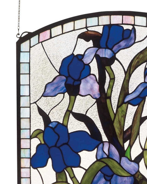 Iris Stained Glass Window Panel | Maclin Studio