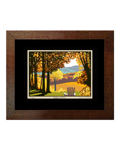 Laura Wilder Autumn Hills Matted Framed Giclée Print