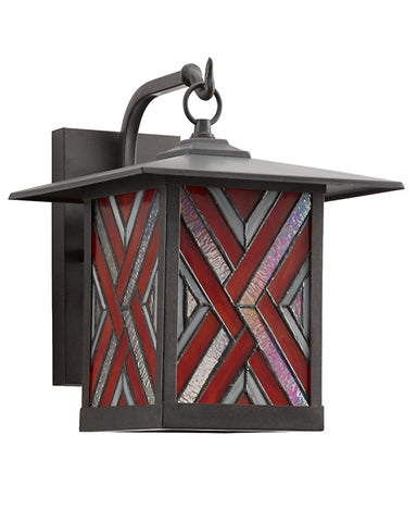 Mission Craftsman Stained Glass Wall Sconce - Beau
