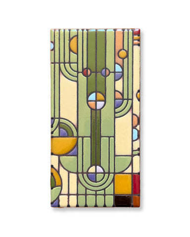 Carly Quinn Frank Lloyd Wright Saguaro Forms Ceramic Art Tile 3"x6"