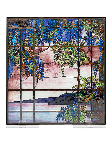 Tiffany Stained Glass Panel - View of Oyster Bay