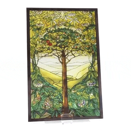 Tiffany Tree of Life Stained Glass Panel