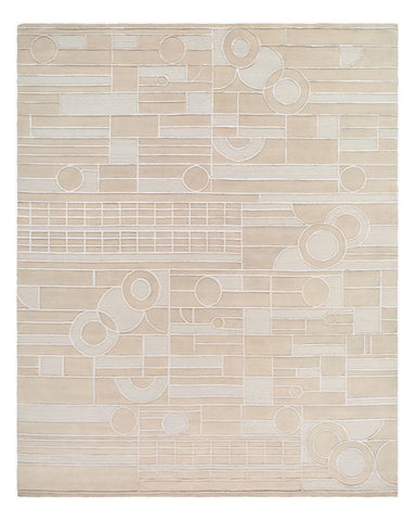 Frank Lloyd Wright Rug Collection - Transcendence - Tan (6' x 9")