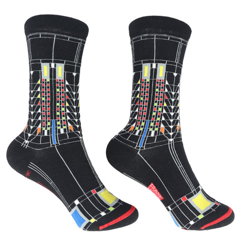 Tree of Life Crew Socks Black