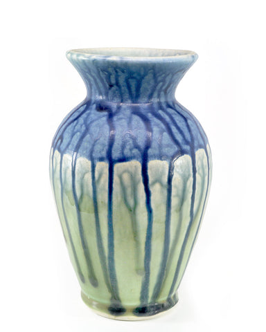 Blanket Creek Pottery Classic Ceramic Vase - Blue/Mint Green