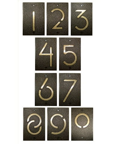 Frank Lloyd Wright House Numbers Bronze Finish