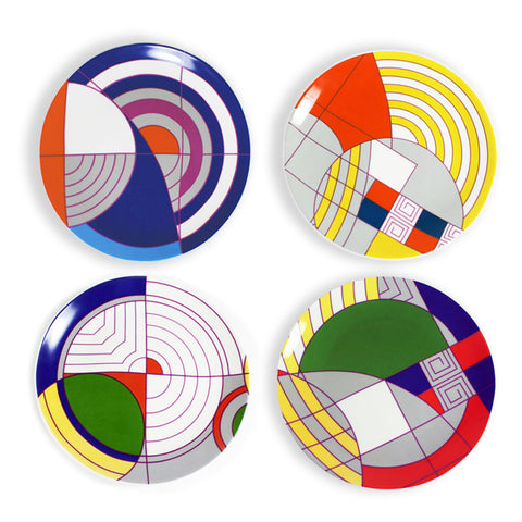 Frank Lloyd Wright Hoffman Design Dessert Plates - Set of 4