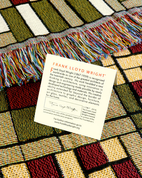 Frank Lloyd Wright Oak Park Tapestry Throw | Maclin Studio