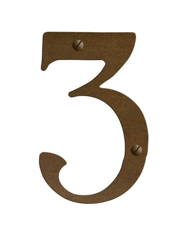 Craftsman Solid Brass House Numbers - 5"
