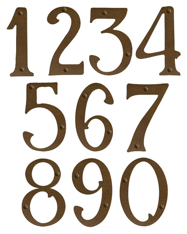 Craftsman Solid Brass House Numbers - 6"
