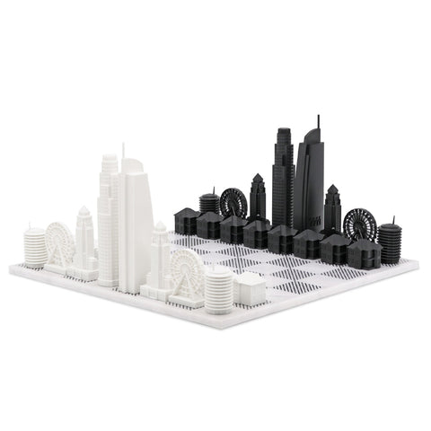 Los Angeles Skyline Chess Set - Marble Board