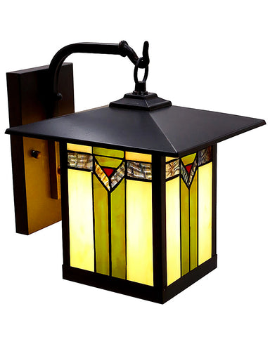 Mission Craftsman Stained Glass Wall Sconce - 97