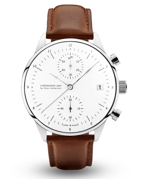 About Vintage 1844 Chronograph Steel White Watch Maclin Studio