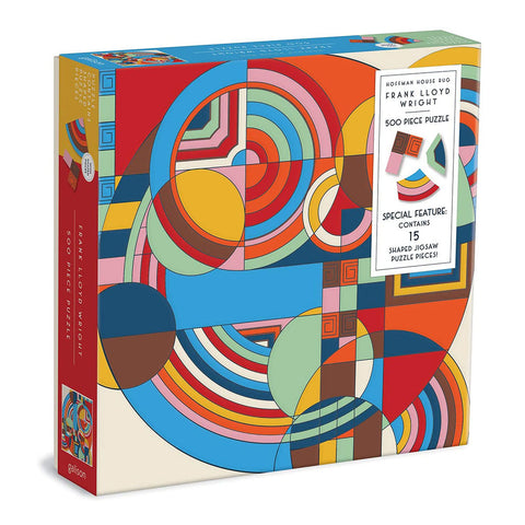 Frank Lloyd Wright Hoffman House Rug 500 Piece Jigsaw Puzzle with Shaped Pieces