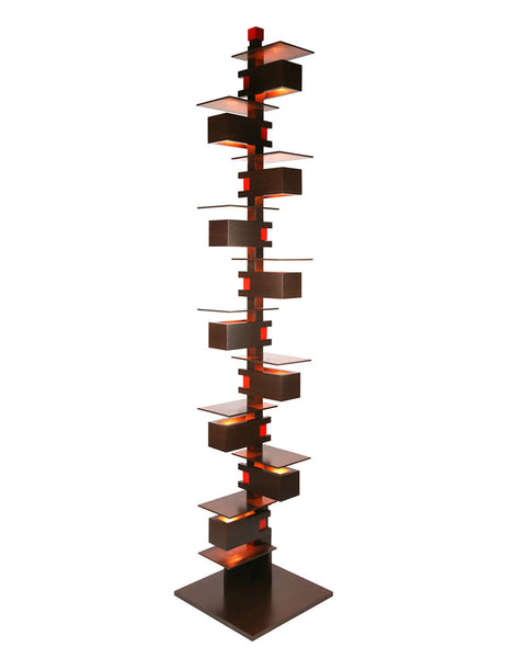 Frank Lloyd Wright Taliesin 2 Floor Lamp - Walnut | Maclin Studio