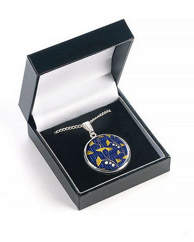 Ginkgo Leaf Fabergé Design Pendant Necklace - Boxed