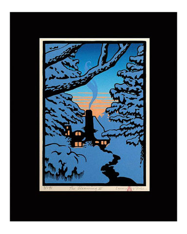 Laura Wilder The Gloaming II Limited Edition Matted Block Print