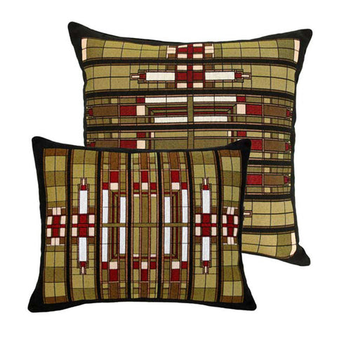 Louis Sullivan Skylight Tapestry Lumbar Pillow with Square Pillow 