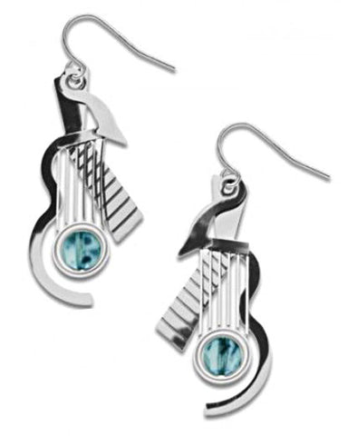 Cubist Guitar Earrings