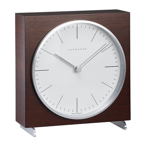 Max Bill Table Clock - Walnut