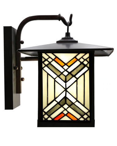 Mission Craftsman Stained Glass Wall Sconce 96 Side View