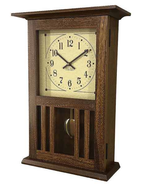 Amish Craftsman Mission Wall Clock - Elm | Maclin Studio