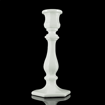 Mosser Glass 7.5" Candlestick - White