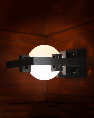 Frank Lloyd Wright Robie House Wall Sconce Lamp - Black Stain