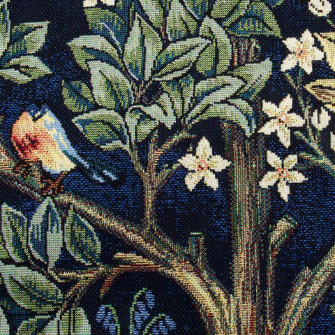 William Morris Tree of Life Hanging Tapestry - 55" x 41" Closeup 3