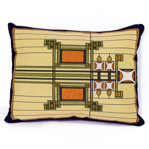 Louis Sullivan Art Glass Window Tapestry Lumbar Pillow - 13" x 16"