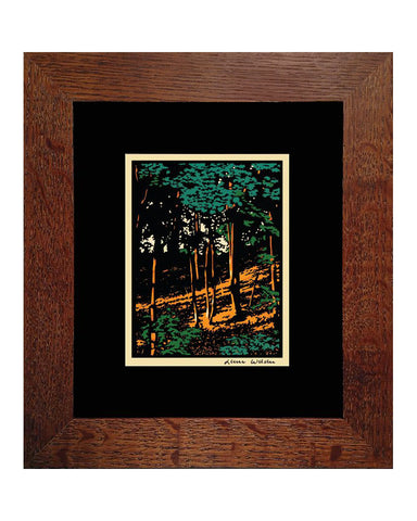 Laura Wilder Summer Woods II Framed Matted Mini Giclée Print Framed