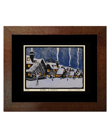 Laura Wilder Winter in Montreal Limited Edition Matted Framed Giclée Print