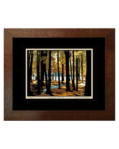 Laura Wilder Lakeside Wood Limited Edition Framed Matted Giclée Print