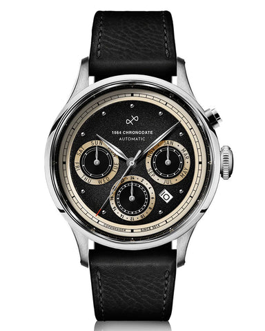 AV86 1564 Chronodate Automatic Steel / Black