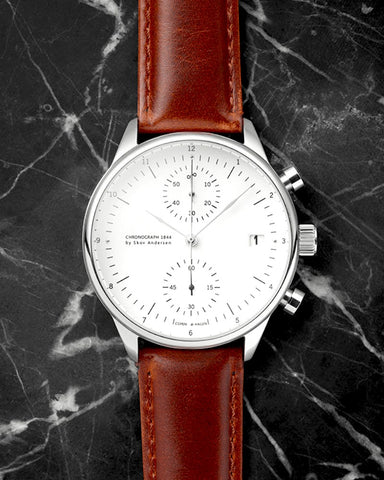 About Vintage 1844 Chronograph Steel / White Watch