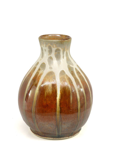 Blanket Creek Pottery Round Ceramic Bud Vase - Golden/Amber