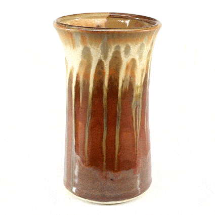 Blanket Creek Pottery Ceramic Vase/Tumbler - Golden/Amber
