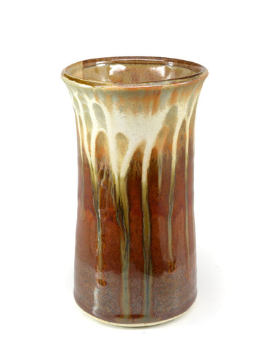 Blanket Creek Pottery Ceramic Vase/Tumbler - Golden/Amber