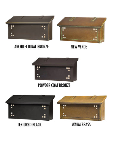 American Craftsman Brass Horizontal Mailbox Finishes