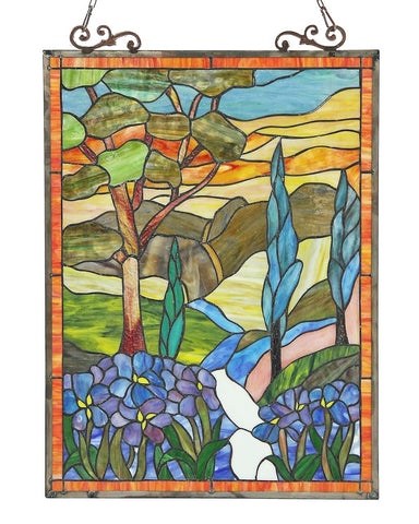 Arts and Crafts Almos Stained Glass Panel