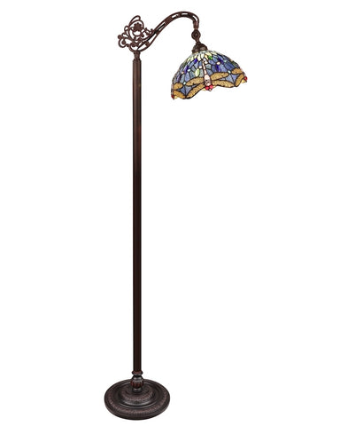 Arts & Crafts Dragonfly Reading Floor Lamp