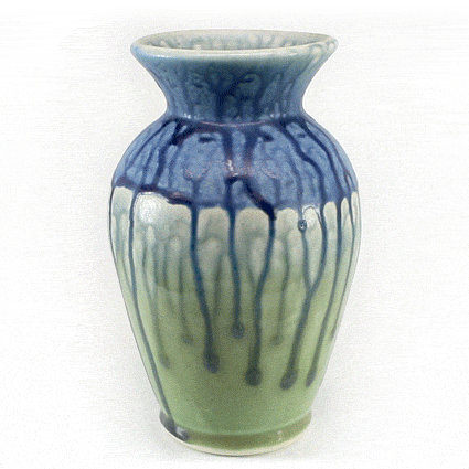 Blanket Creek Pottery Classic Ceramic Vase - Blue/Mint Green