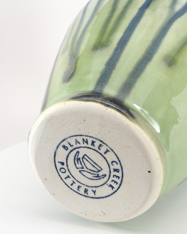 Blanket Creek Pottery Classic Ceramic Vase - Blue/Mint Green