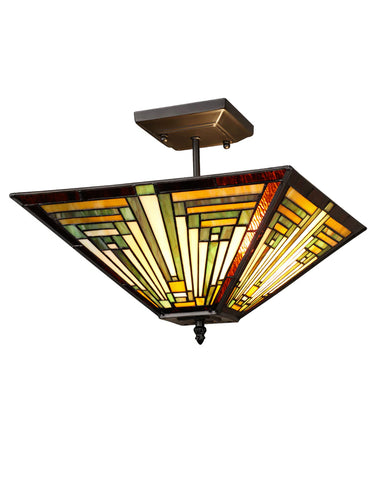 Arts & Crafts Innes 2 Semi-Flush Ceiling Fixture