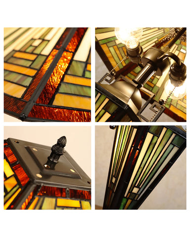 Arts & Crafts Innes 2 Lighted Base Table Lamp Collage