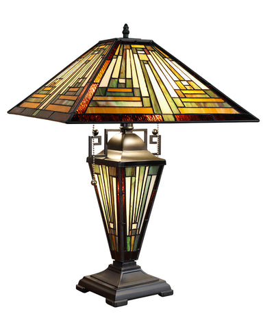 Arts & Crafts Innes 2 Lighted Base Table Lamp